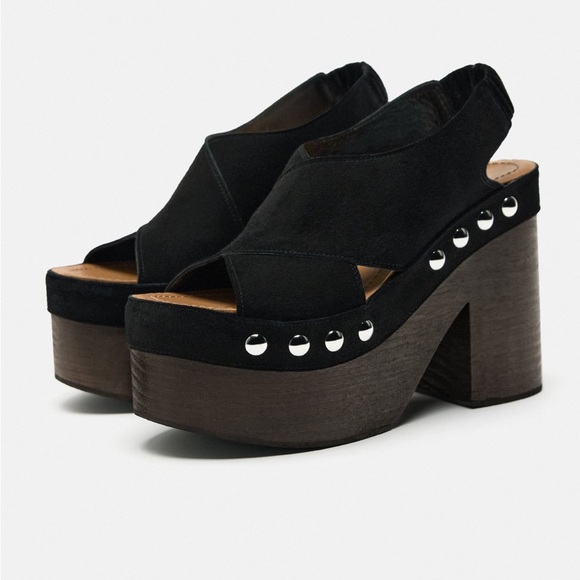 Sold! Zara high heel leather sandals limited edition - Picture 1 of 8